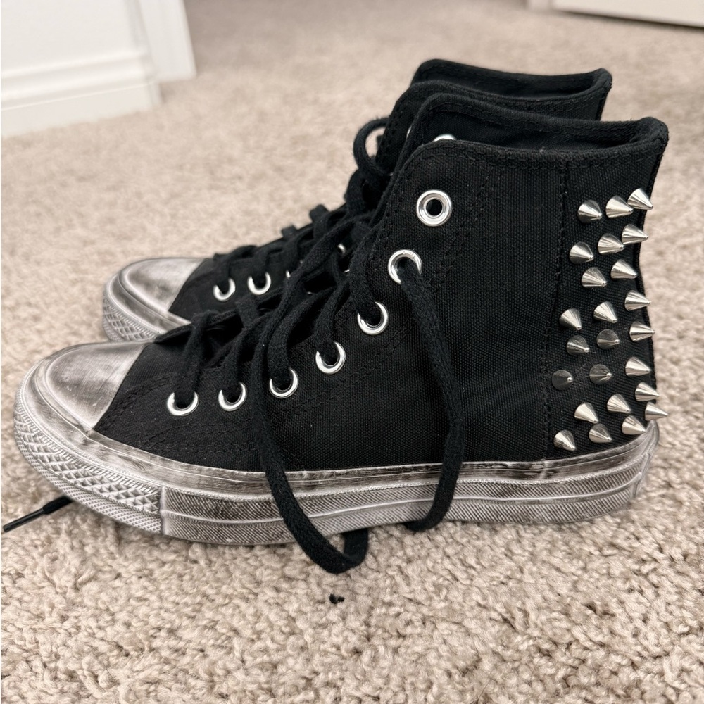 Converse Black Studded High-Top Sneakers